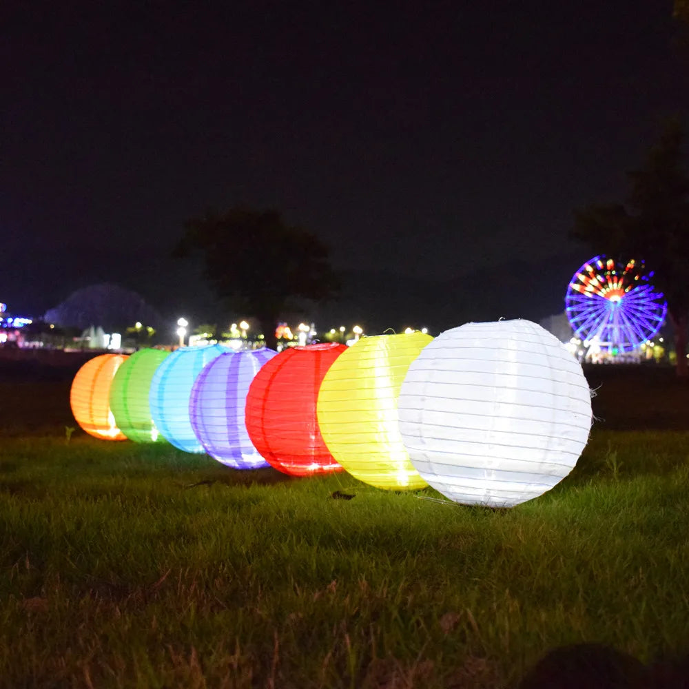 Solar Powered Japanese Style Nylon Hanging Light