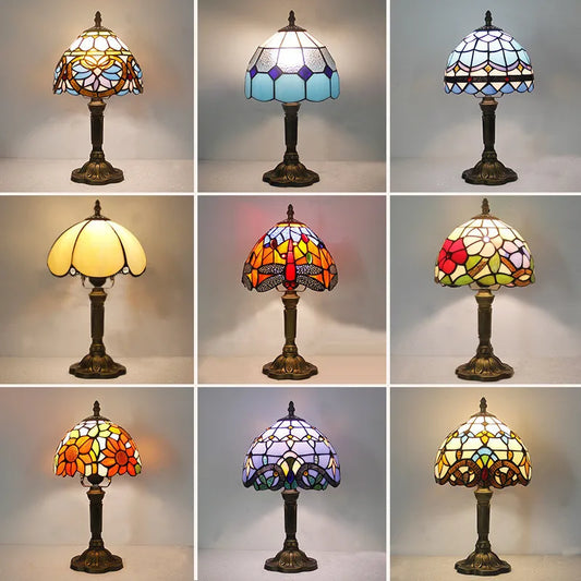 Handmade Stained Glass Bedside Lamp