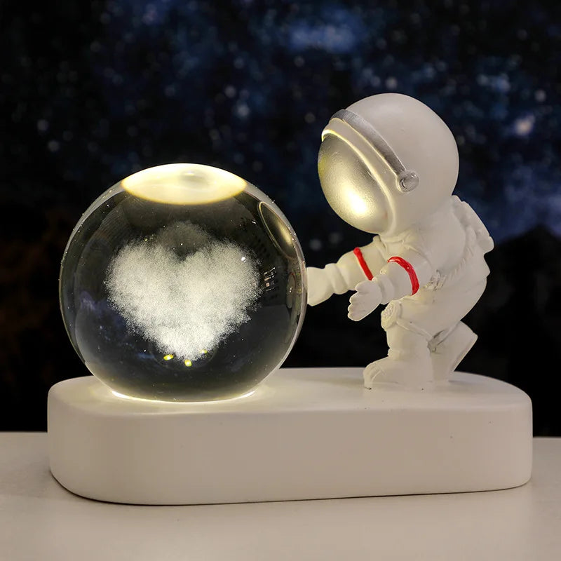 Astronaut admiring Crystal Ball Led Night