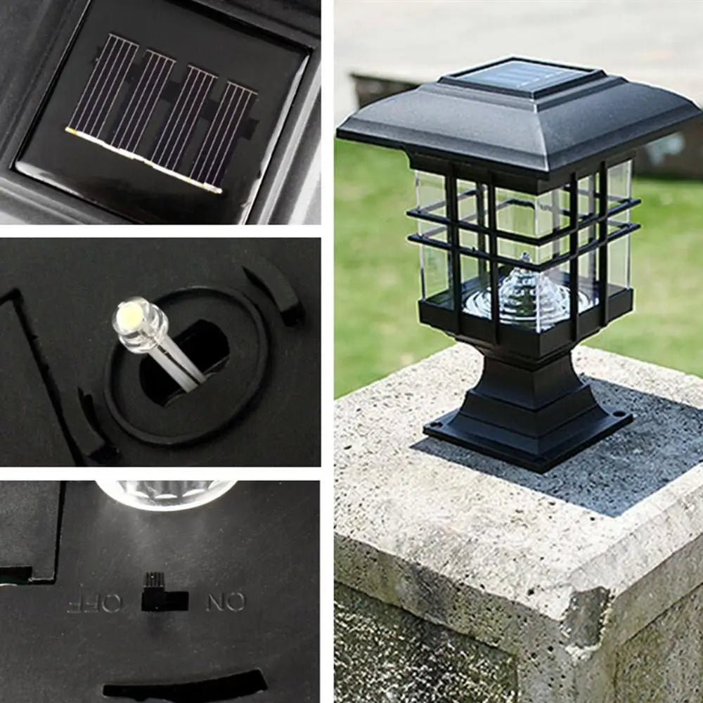 Solar powered Retro look LED Post/pathway light