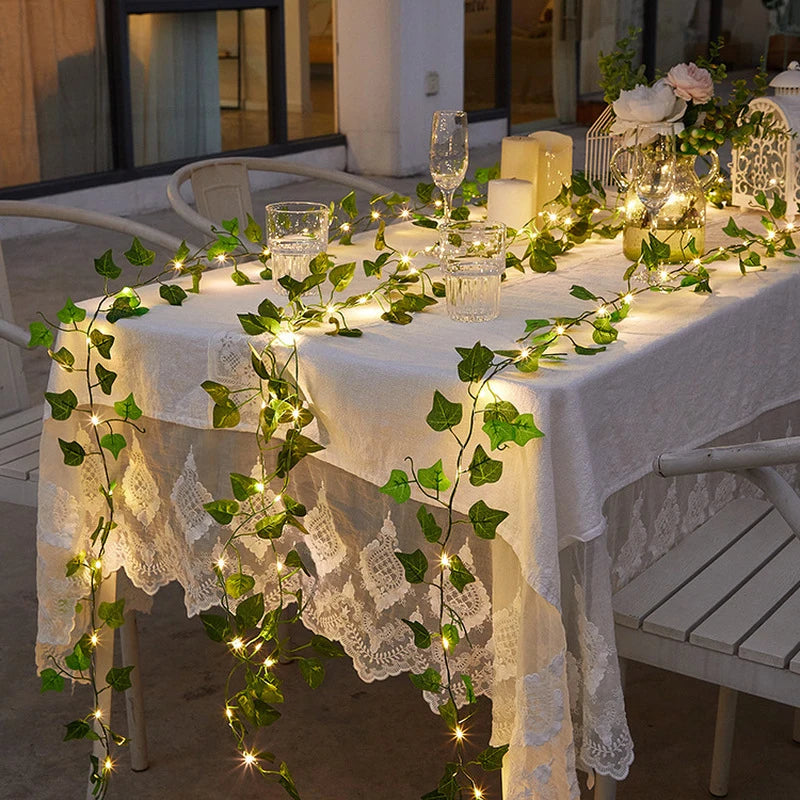 LED Leafy vine string of lights