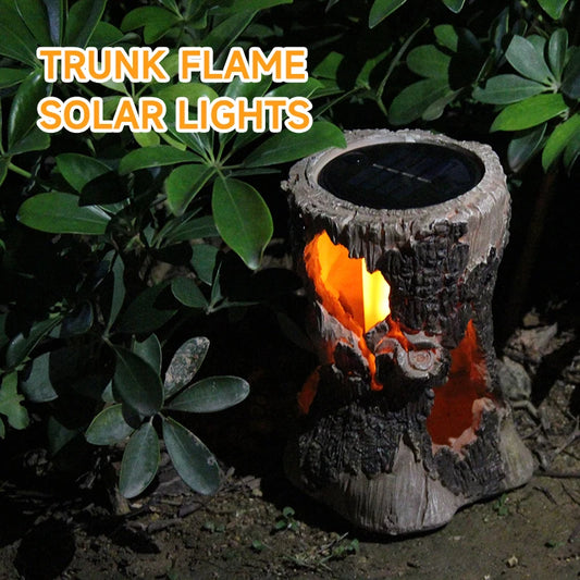 Solar Powered Tree Stump Light