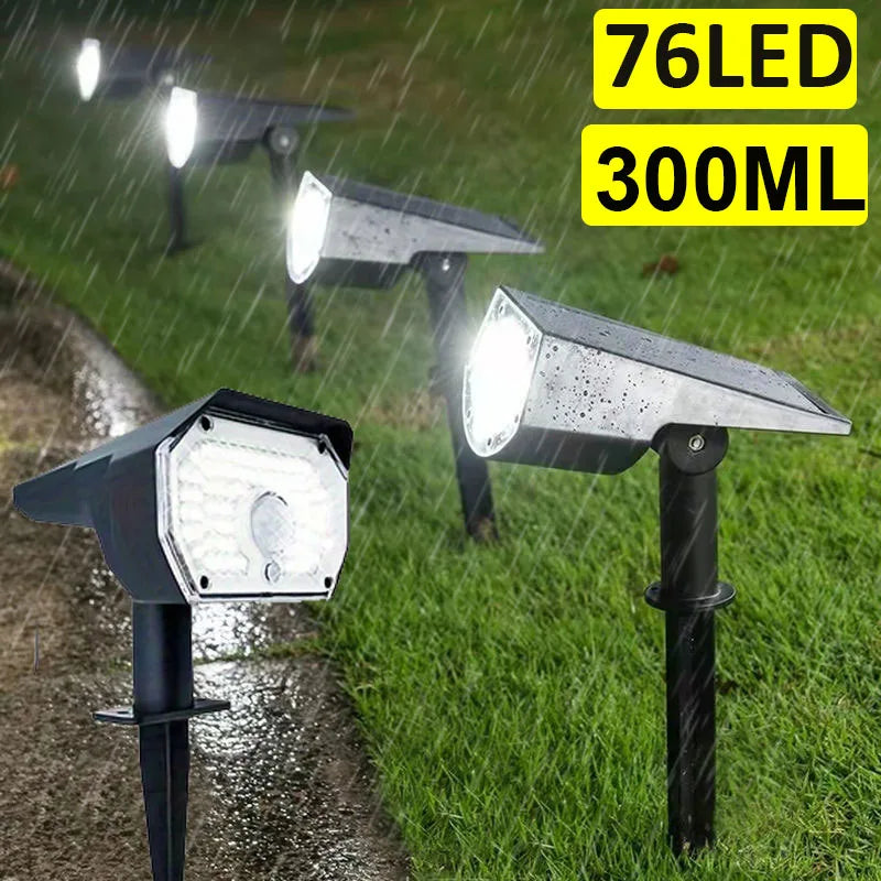 76LED 3 mode Solar Spotlights