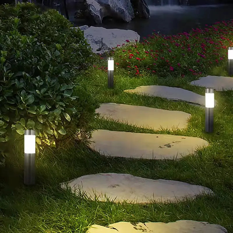 Solar Powered Stainless Steel Pathway Lights