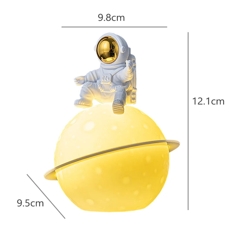 Astronaut Sitting on The Moon Night Light