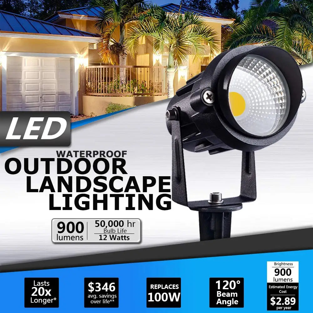 LED Outdoor Spotlights Warm White 3000K Waterproof 110V