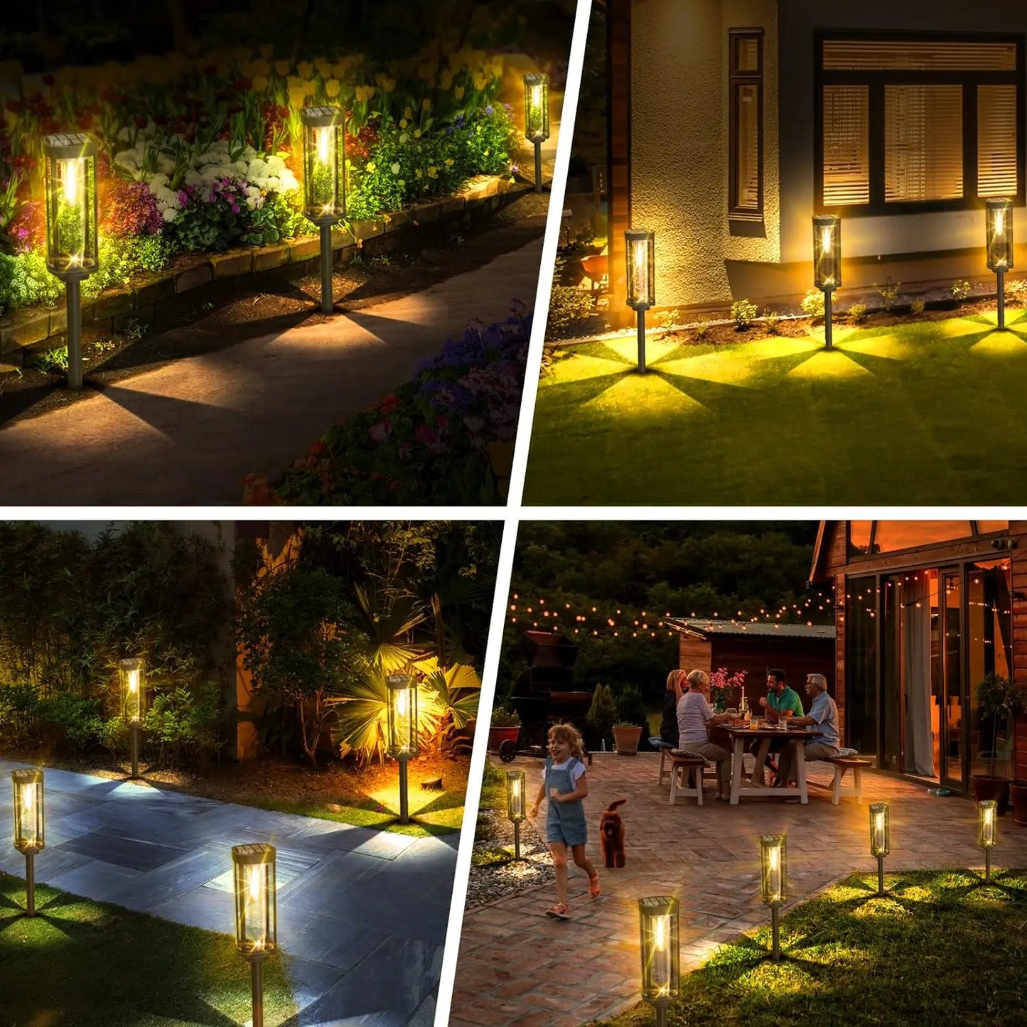 Solar Powered Tungsten Filament Edison Bulb style Pathway Lights