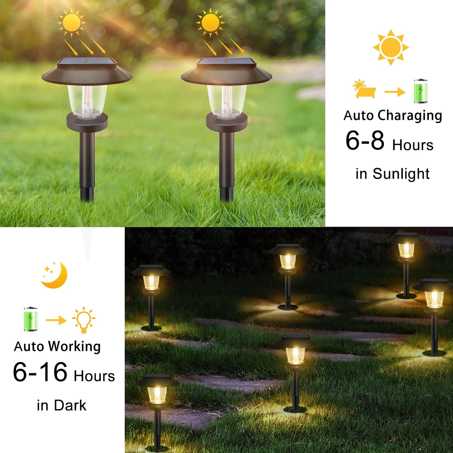 Solar LED Pathway garden driveway lights