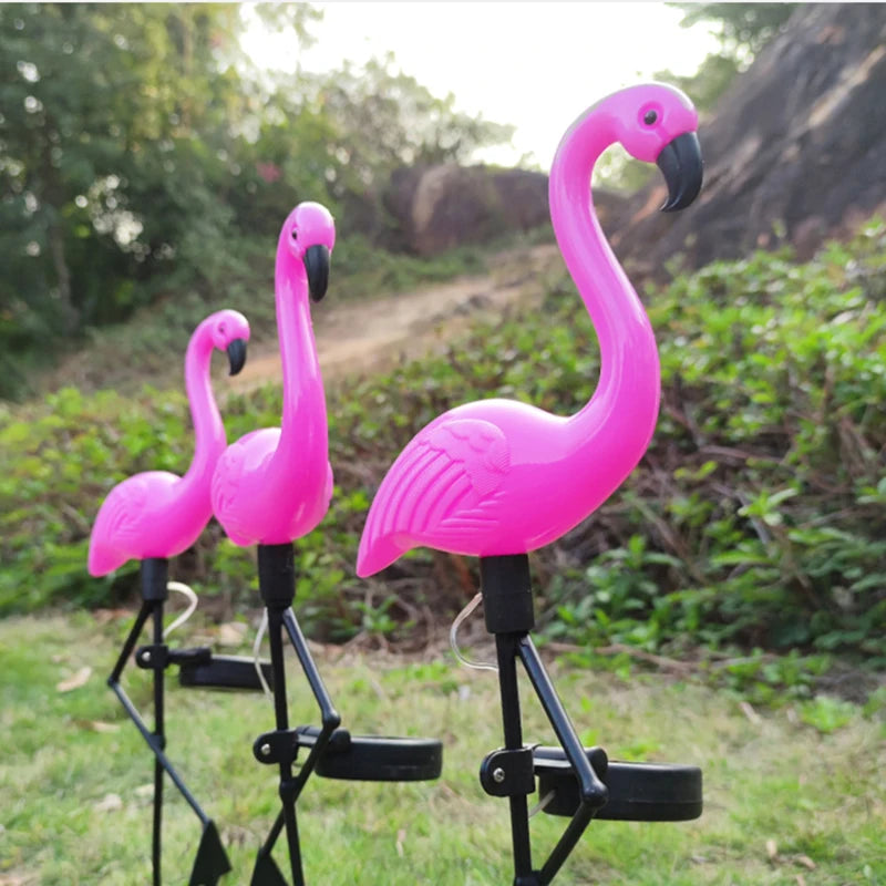 3Pcs/set Solar powered Flamingo Lamps/Lantern