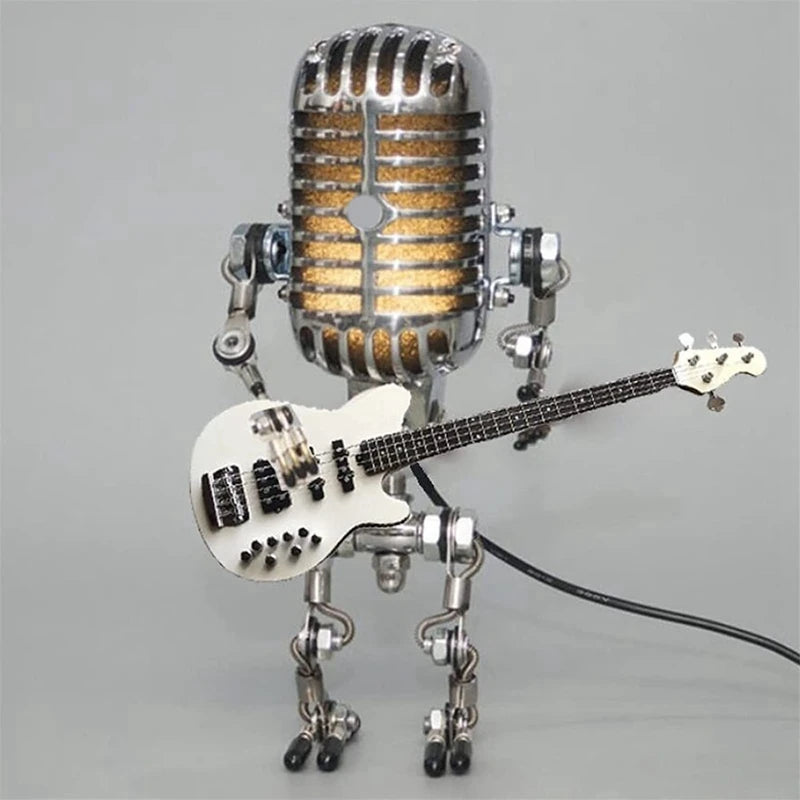 Vintage Microphone Robot Desk Lamp