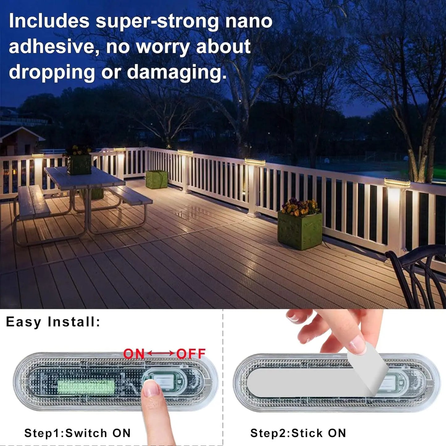 4 Pack Solar Powered Step Lights