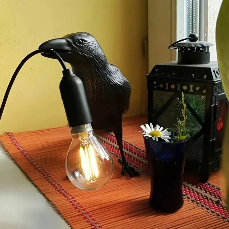 Gothic Raven Lamp Night Light