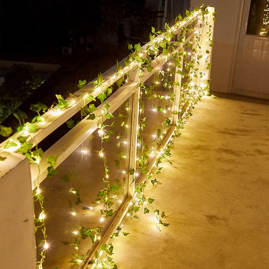 LED Leafy vine string of lights