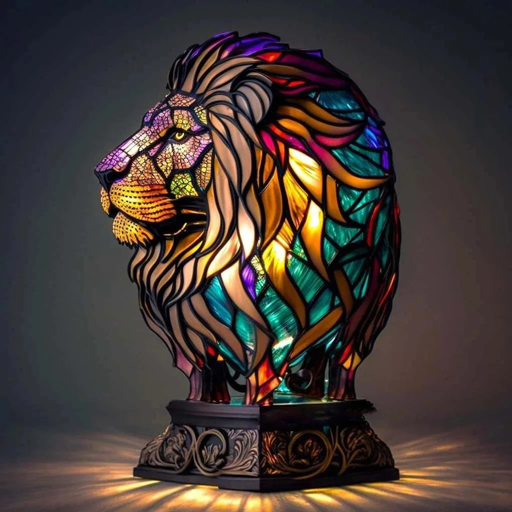 Stained Glass Animal Lamp