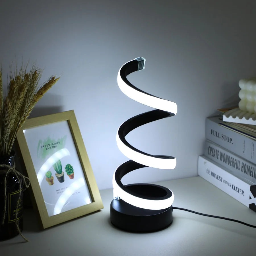 Swirl Styled Modern Look Tricolor LED Lamp