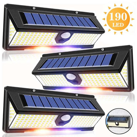 190LED Solar Powered Motion Sensing Security light