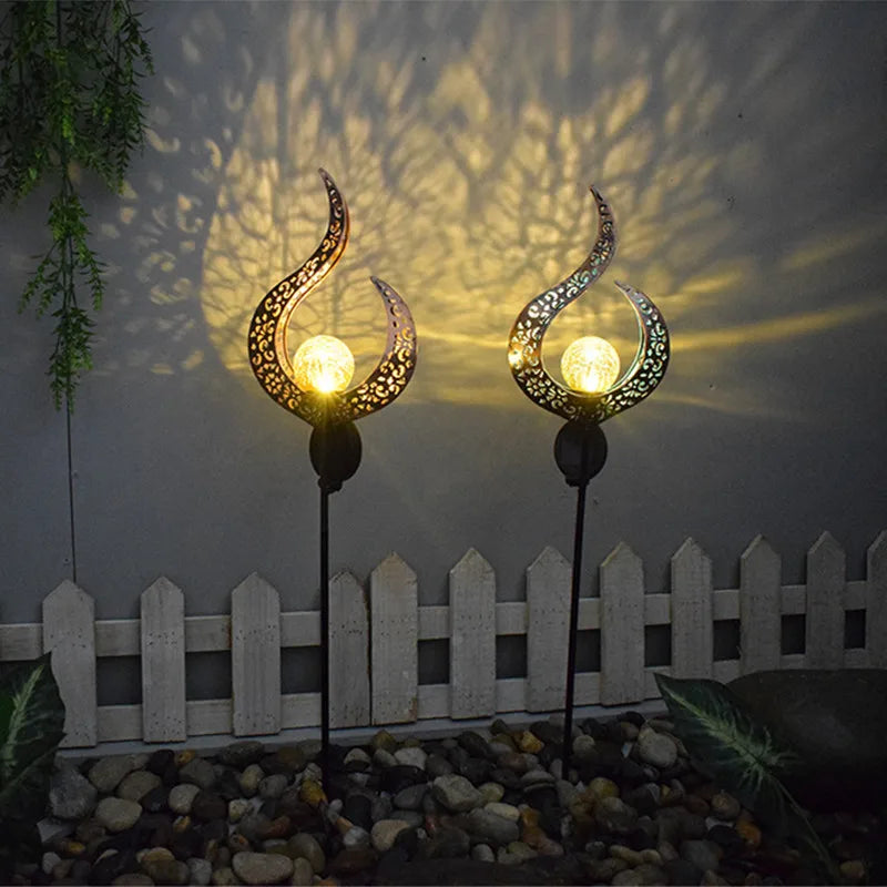 Led Solar Powered Flame Garden Decoration