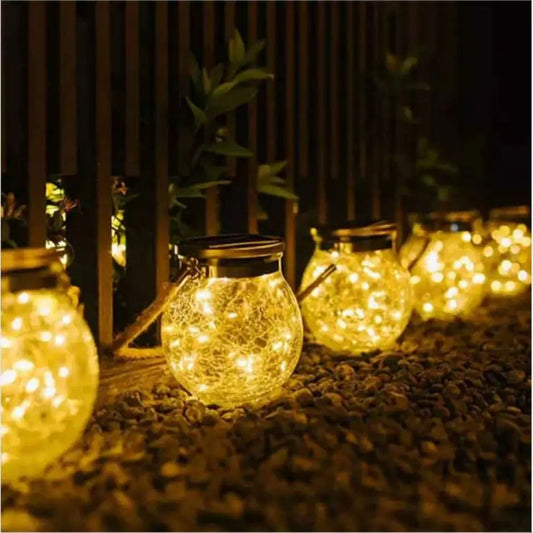 Solar Powered Cracked Glass Ball Light