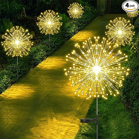 Firework explosion solar lights!  Customizable shape make them into whatever you like!