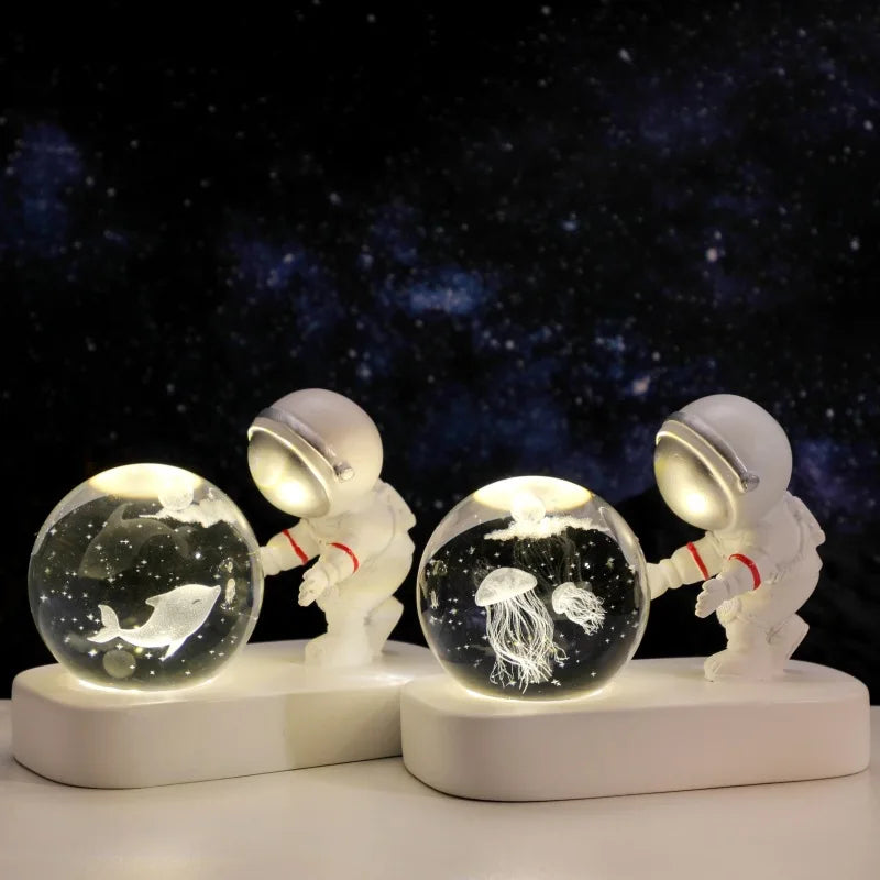 Astronaut admiring Crystal Ball Led Night