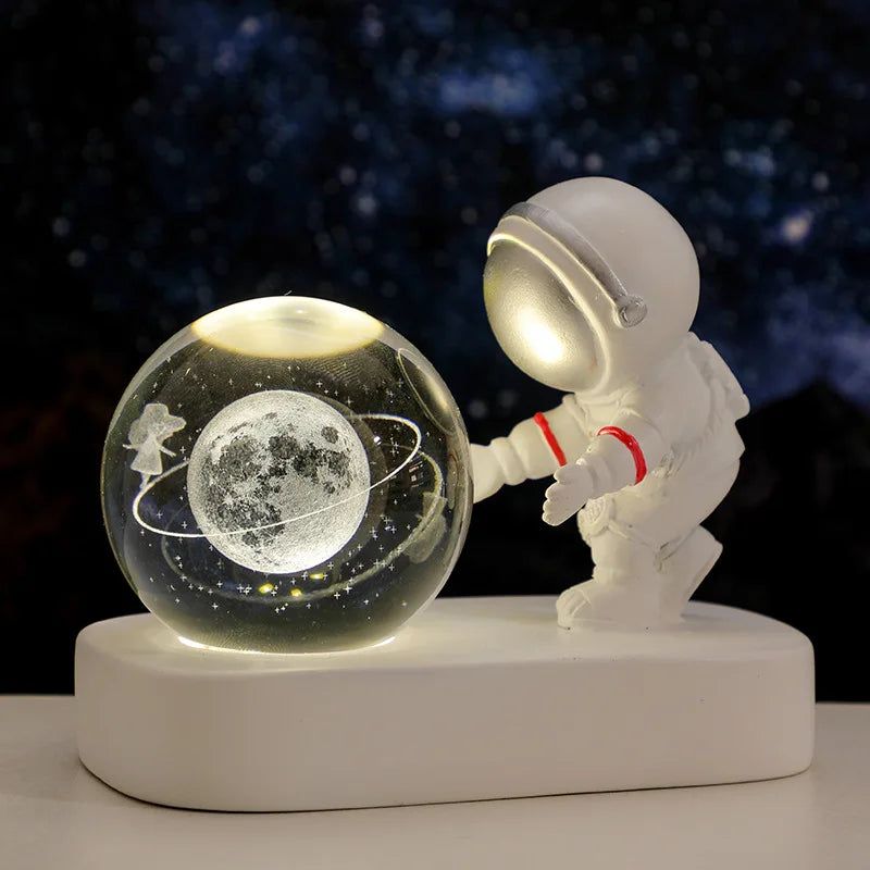 Astronaut admiring Crystal Ball Led Night