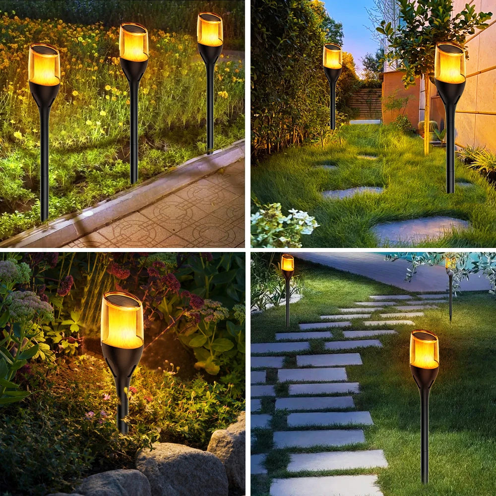 Solar Powered Flame Imitation pathway lights