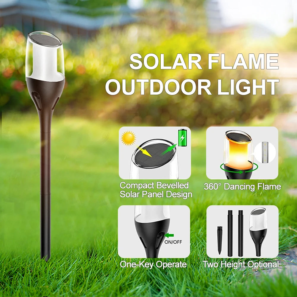 Solar Powered Flame Imitation pathway lights