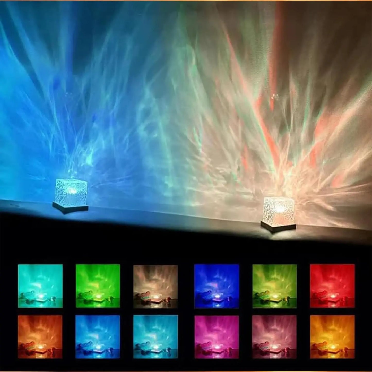 Ocean Wave Projector Cube Light