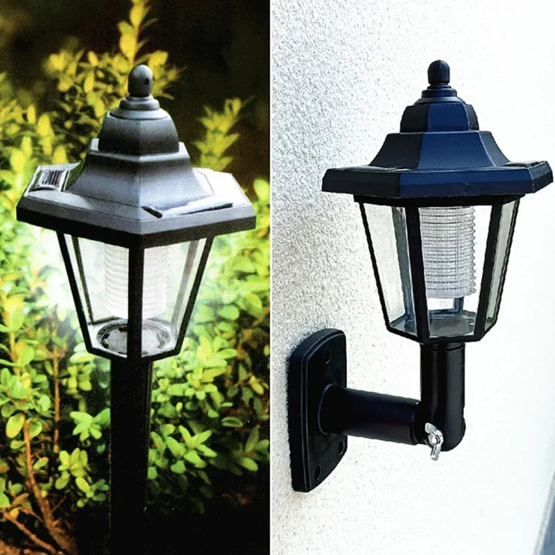 Solar Powered vintage look wall or ground Lantern/light