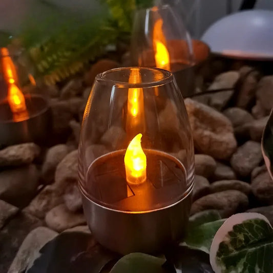 Solar powered LED tea lights