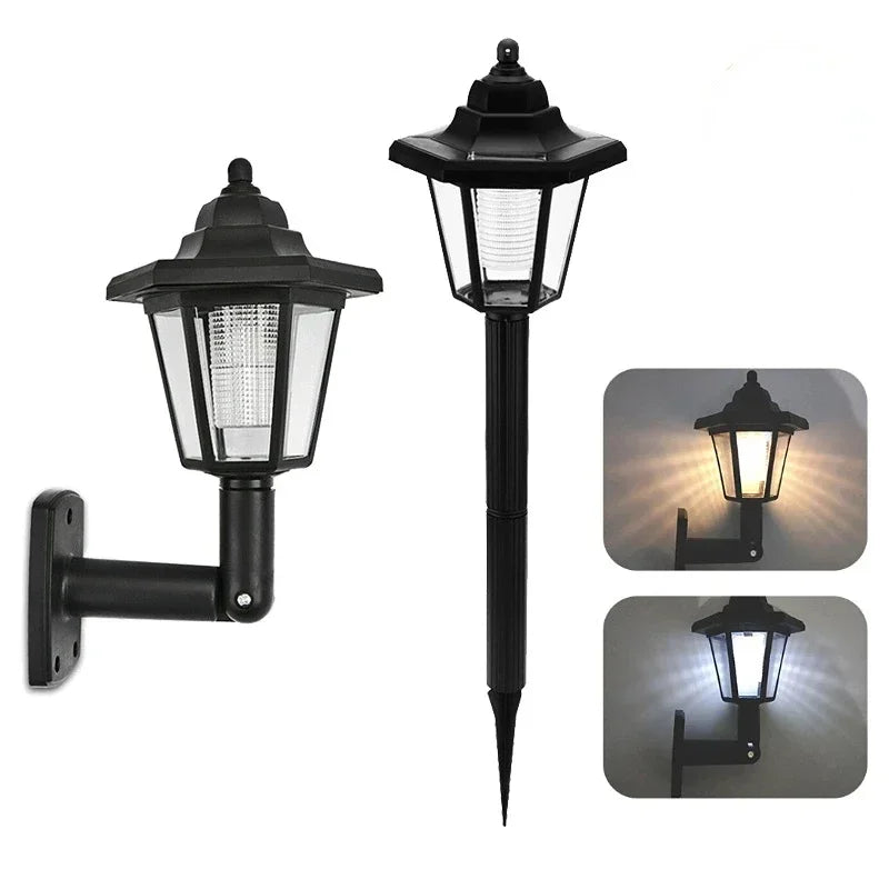 Solar Powered vintage look wall or ground Lantern/light