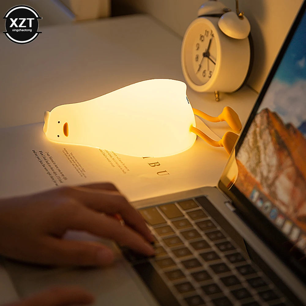 Cute Duck  Led Night Light and phone holder