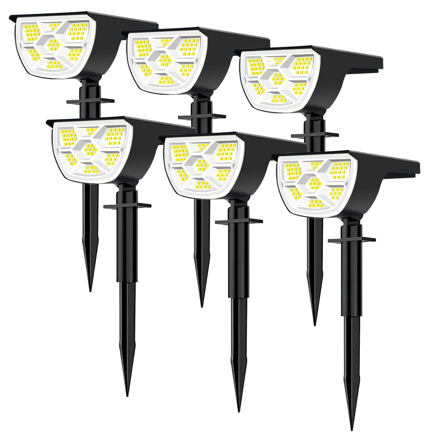 68 RGB LED Solar Powered Spot Lights