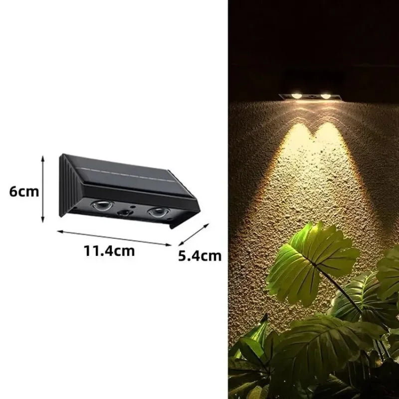 High quality downward projecting solar wall light