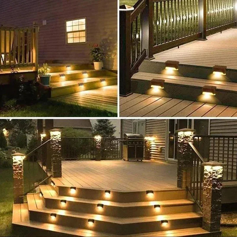 Multi packs Solar powered railing lights