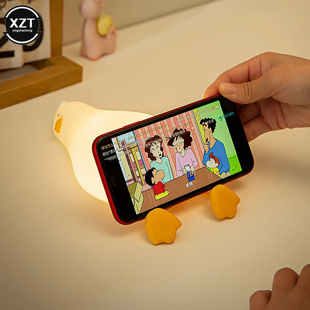 Cute Duck  Led Night Light and phone holder