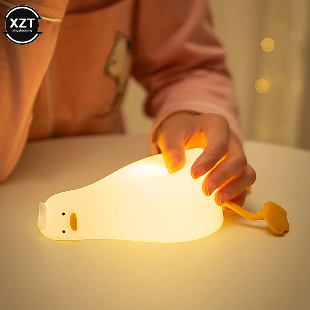 Cute Duck  Led Night Light and phone holder