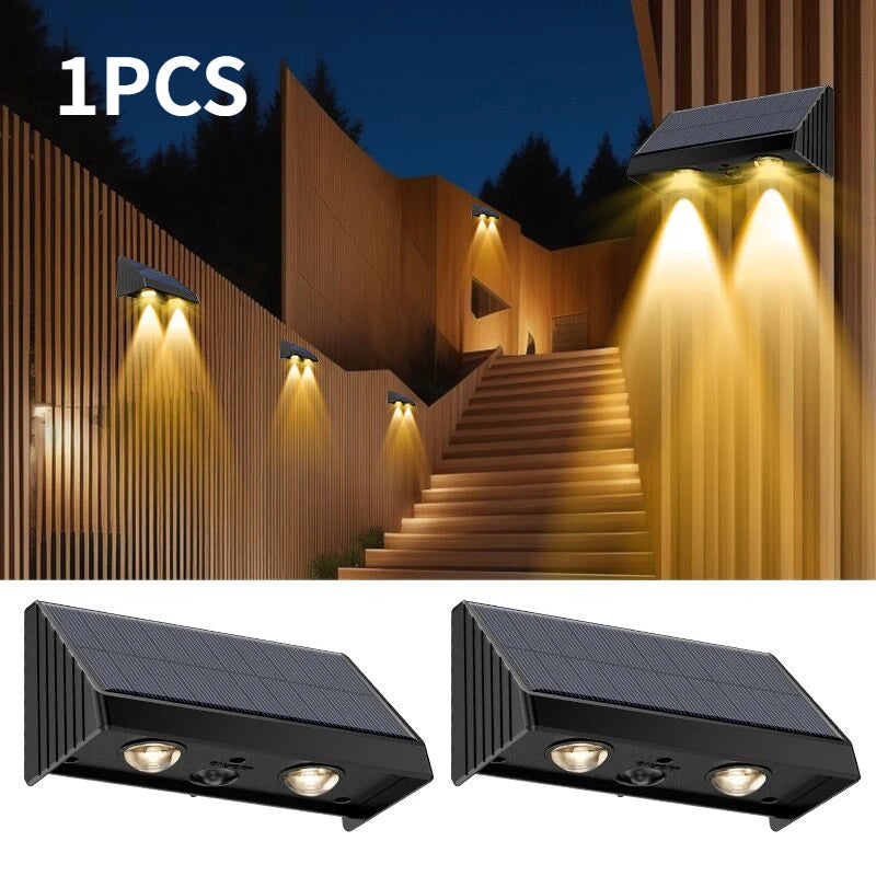 High quality downward projecting solar wall light