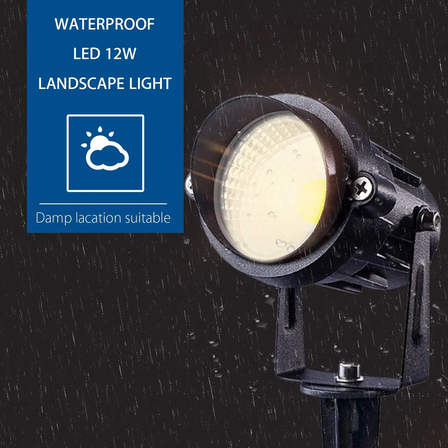 LED Outdoor Spotlights Warm White 3000K Waterproof 110V