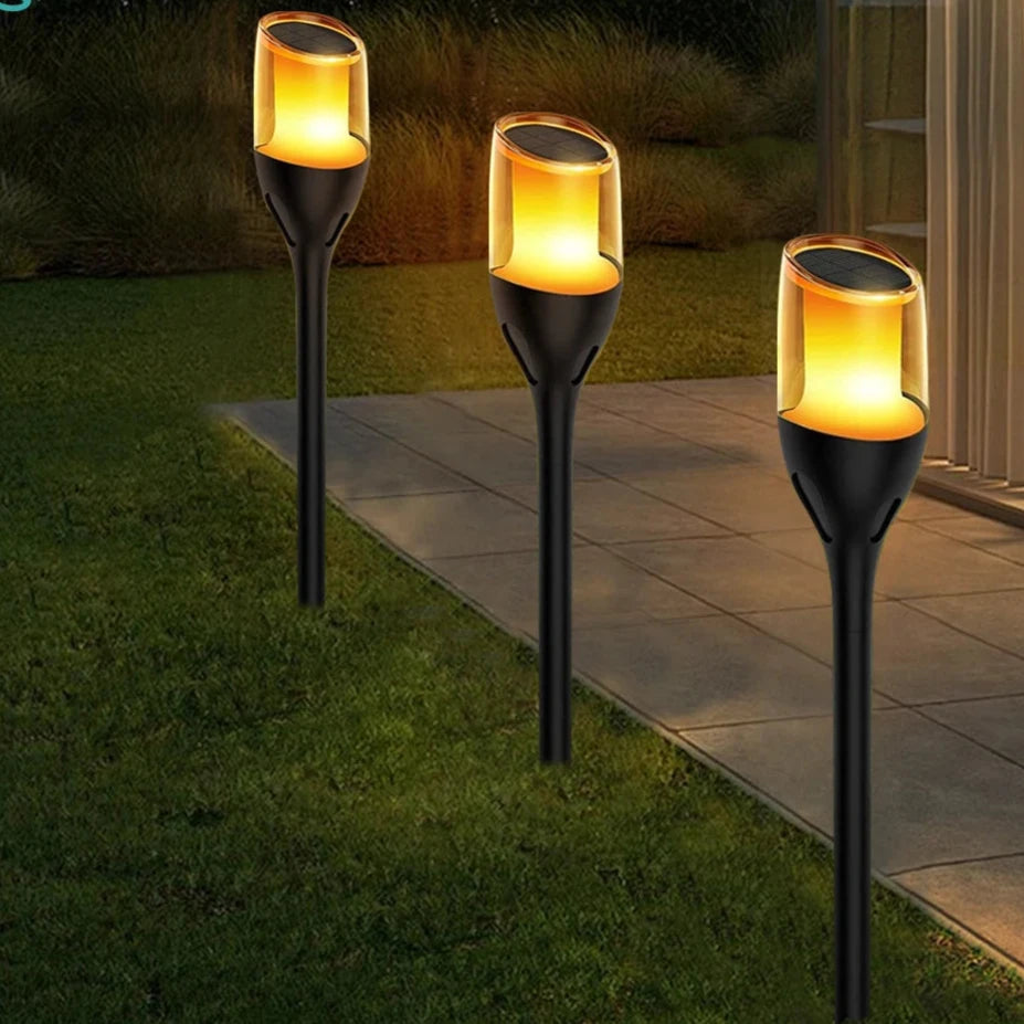 Solar Powered Flame Imitation pathway lights