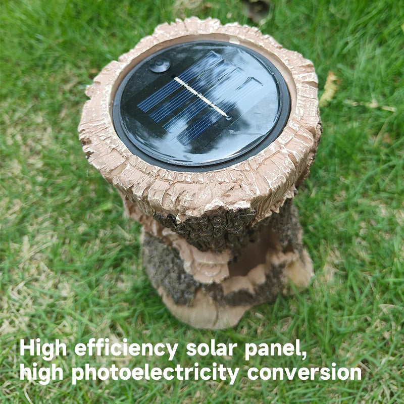 Solar Powered Tree Stump Light