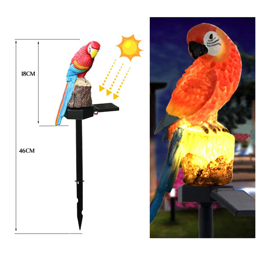 Solar Powered LED Parrot Garden light